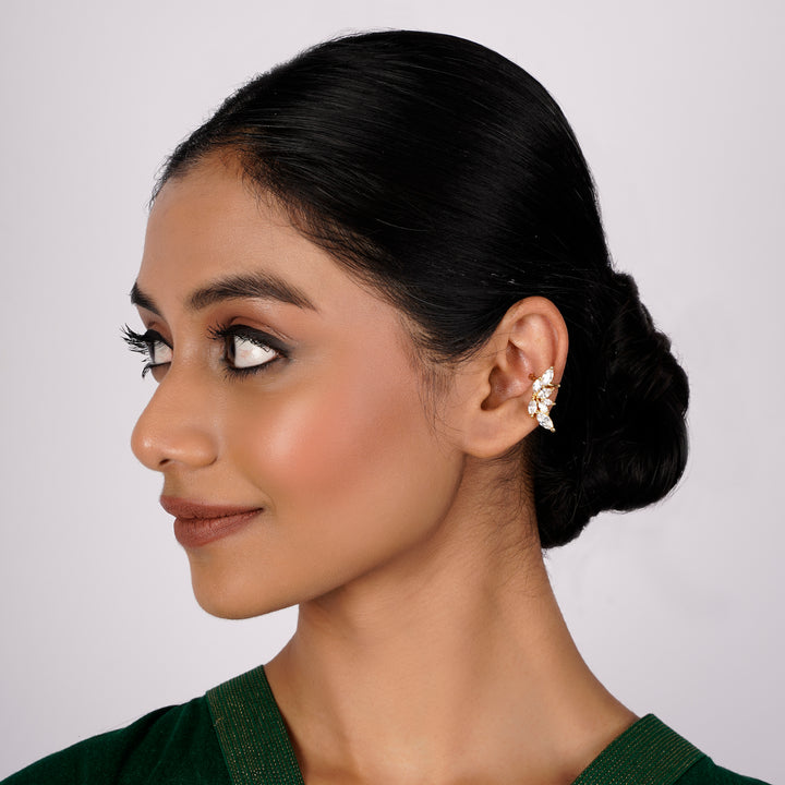 22k Gold Plated Jhilmil Iris Earclips