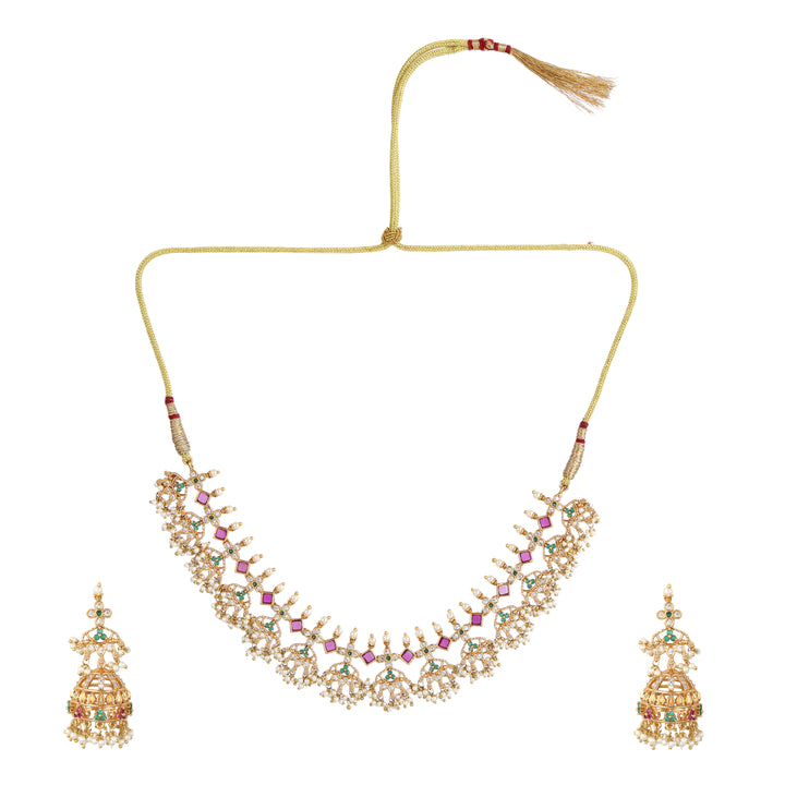 22k Gold Plated Kanchan Kanchali Necklace Set