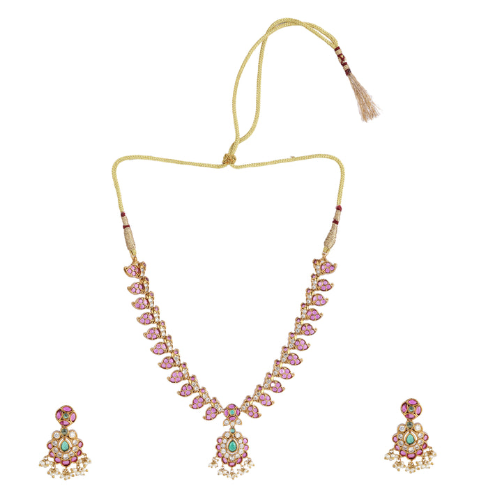 22k Gold Plated Kanchan Karishma Necklace Set