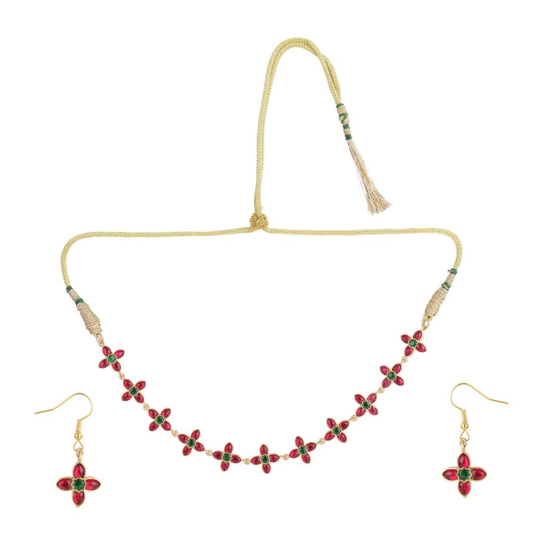 22k Gold Plated Kanchan Madhushree Necklace Set