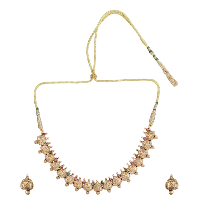 22k Gold Plated Kanchan Mahadevi Necklace Set