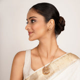 22k Gold Plated Kanaka Brinda Necklace Set