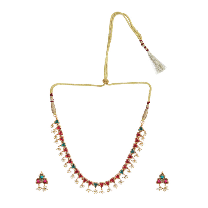 22k Gold Plated Kanchan Nageshwari Necklace Set