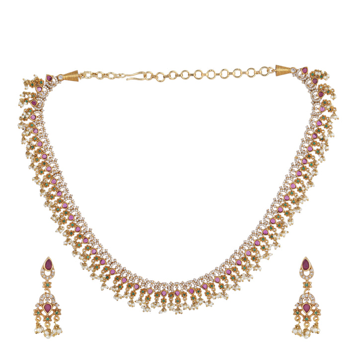 22k Gold Plated Kanchan Neelima Necklace Set