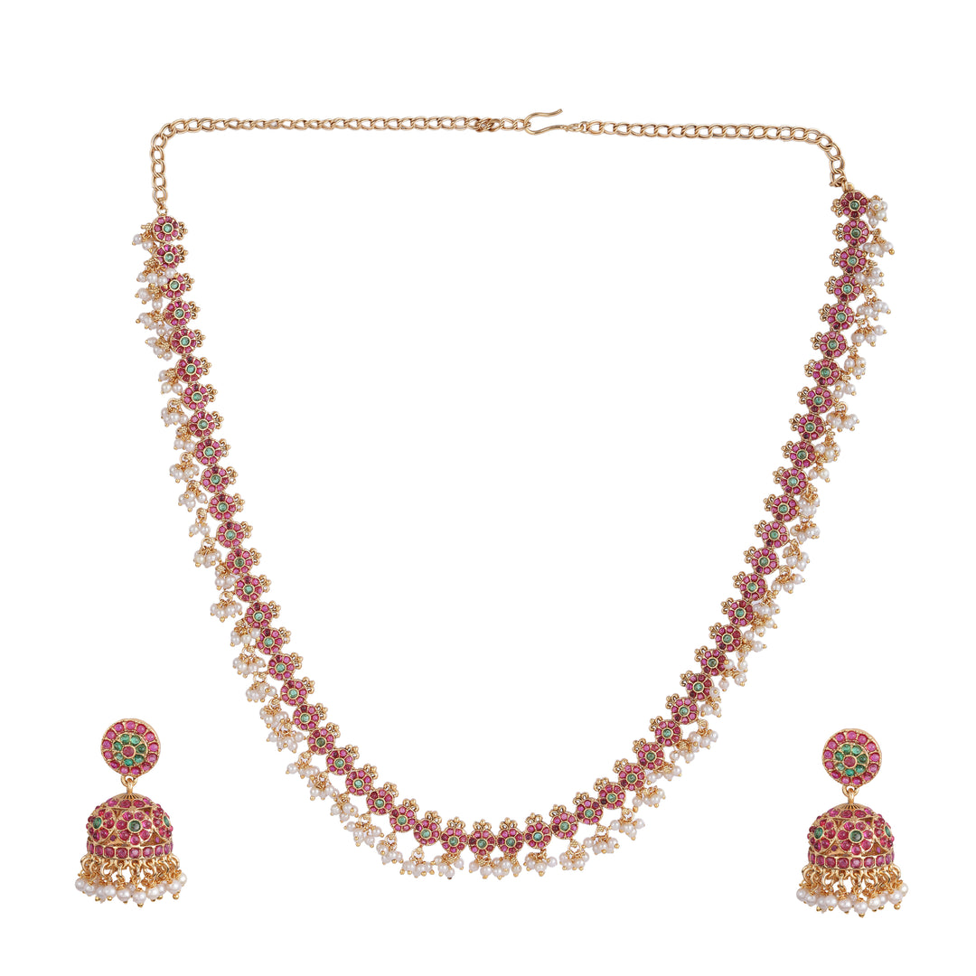 22k Gold Plated Kanchan Padmalini Necklace Set