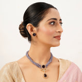 22k Gold Plated Gulnaar Neel Necklace Set