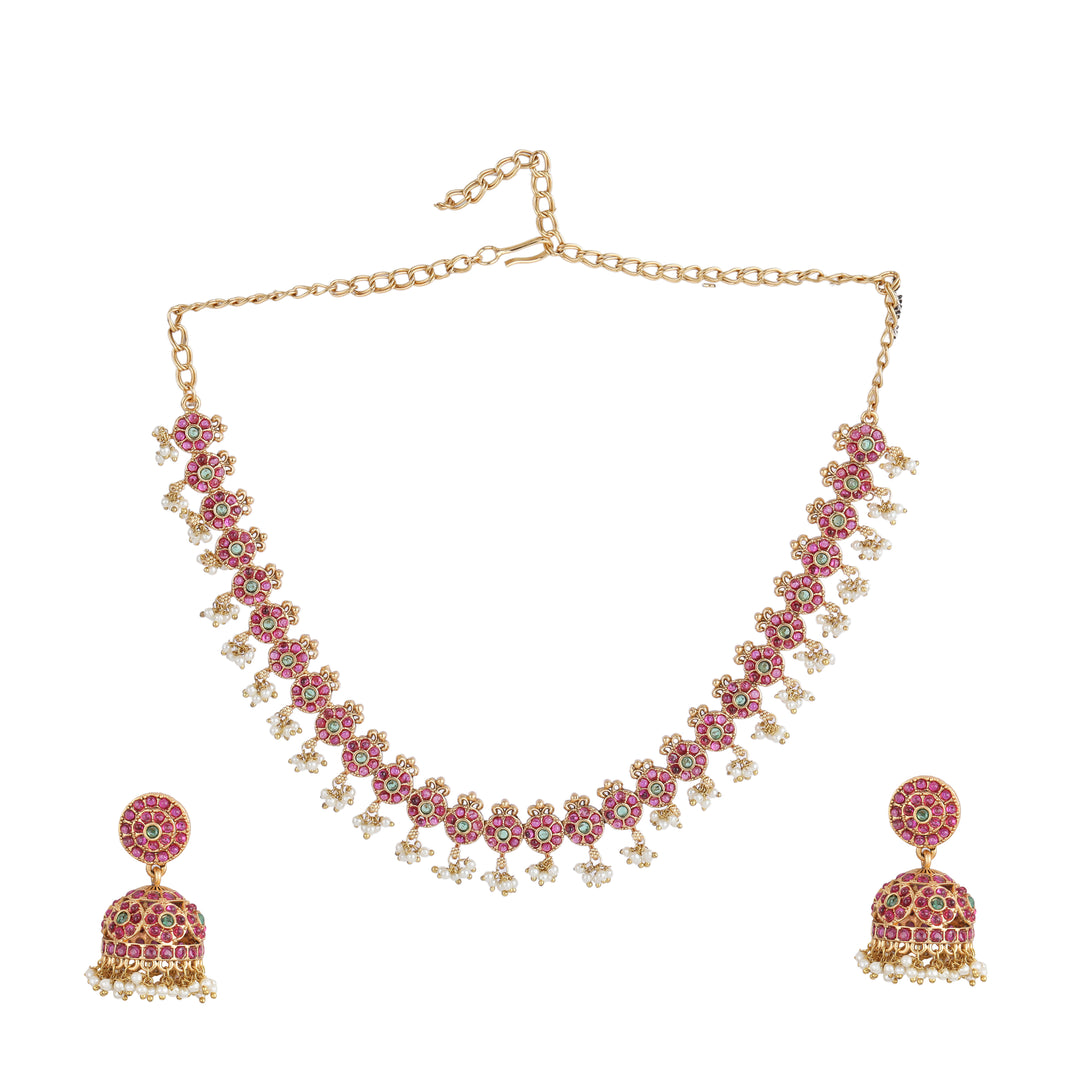22k Gold Plated Kanchan Parameshwari Necklace Set