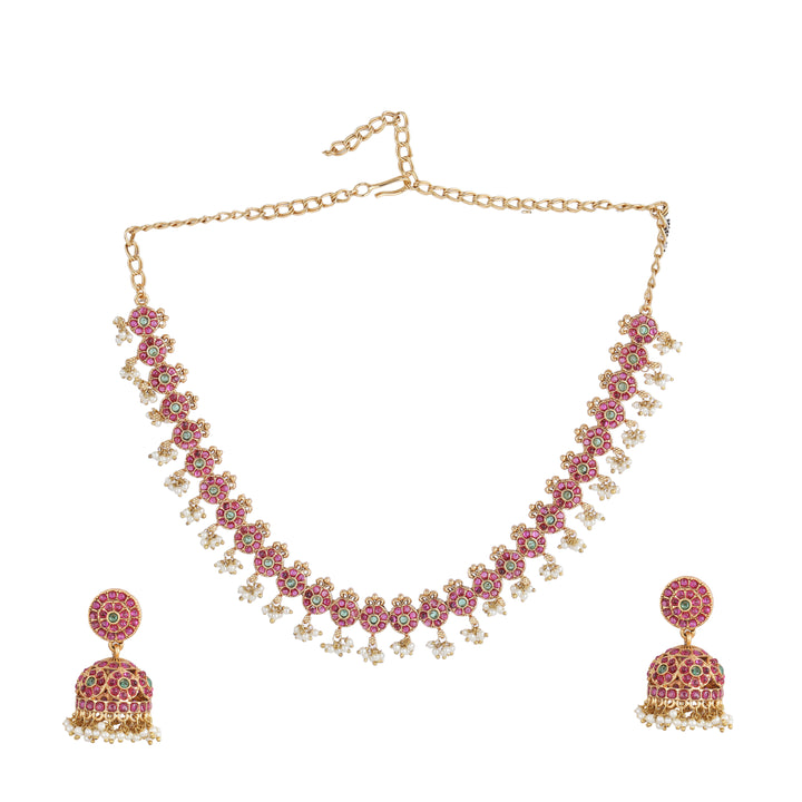 22k Gold Plated Kanchan Parameshwari Necklace Set