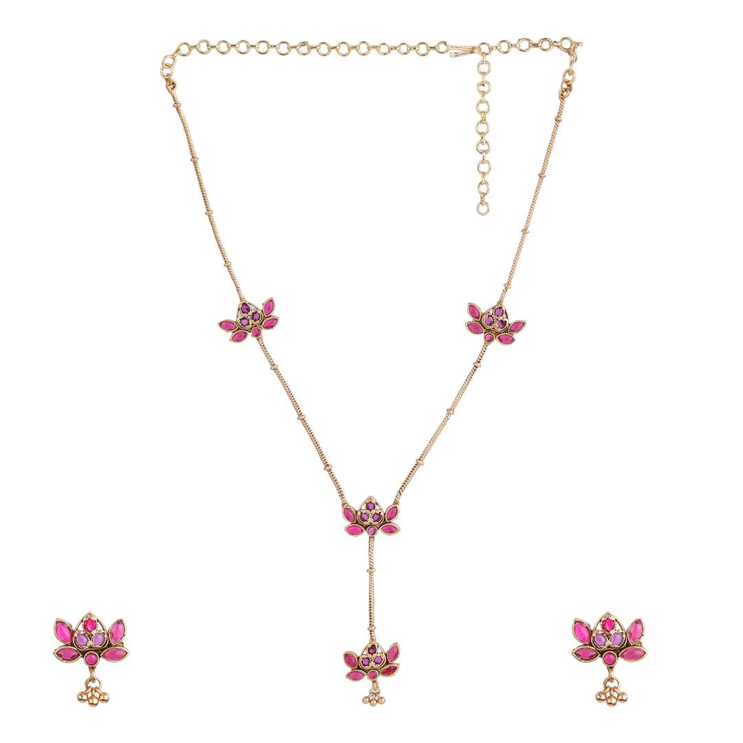 22k Gold Plated Kanchan Prabhadevi Necklace Set