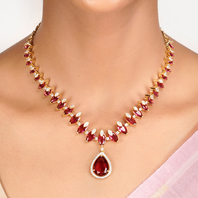 22k Gold Plated Zivara Zahira Necklace Set