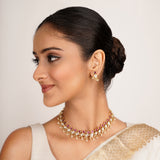 22k Gold Plated Kanaka Mehal Necklace Set