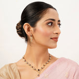 22k Gold Plated Gulnaar Lahari Necklace Set
