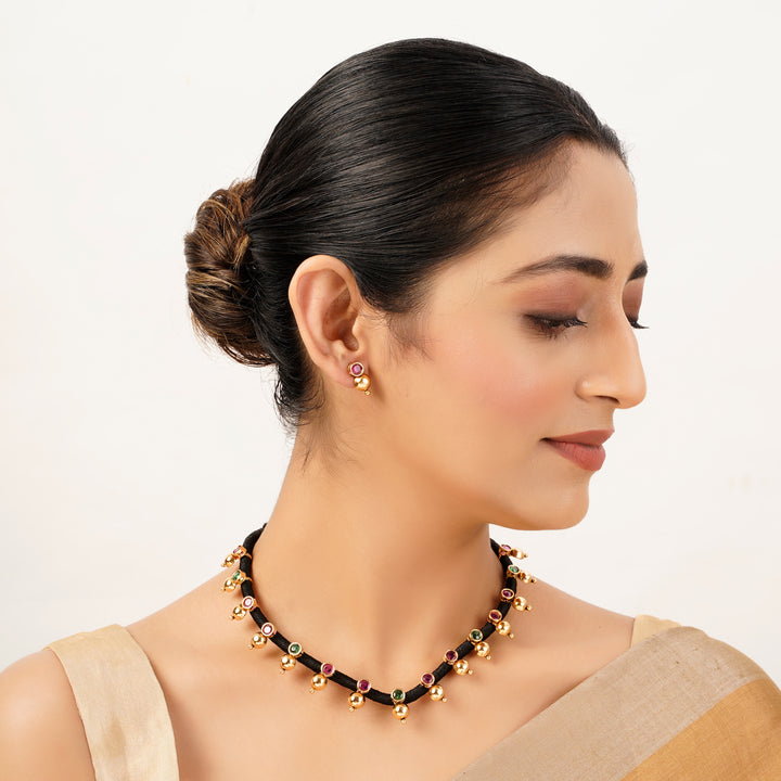 22k Gold Plated Sunheri Nazaakat Necklace Set