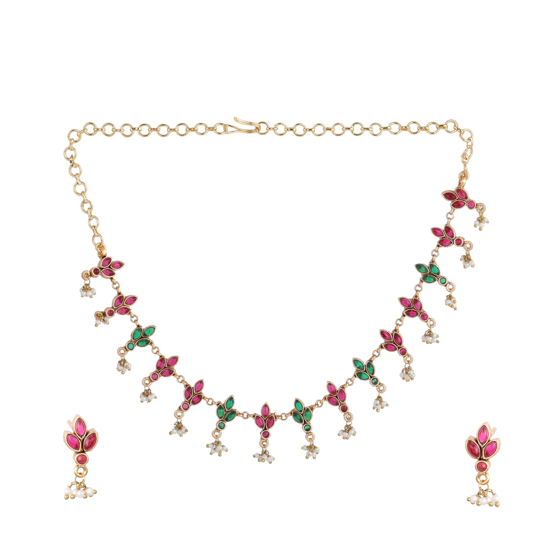 22k Gold Plated Kanchan Priyadarshini Necklace Set