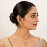 22k Gold Plated Gulnaar Kalash Necklace Set