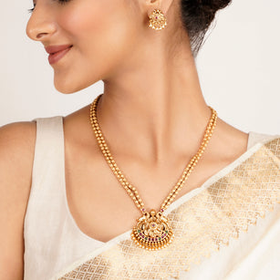 22k Gold Plated Kanaka Eshita Necklace Set