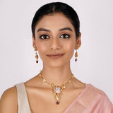22k Gold Plated Nyra Hritika Pendant Set