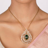 22k Gold Plated Nyra Falguni Pendant Set