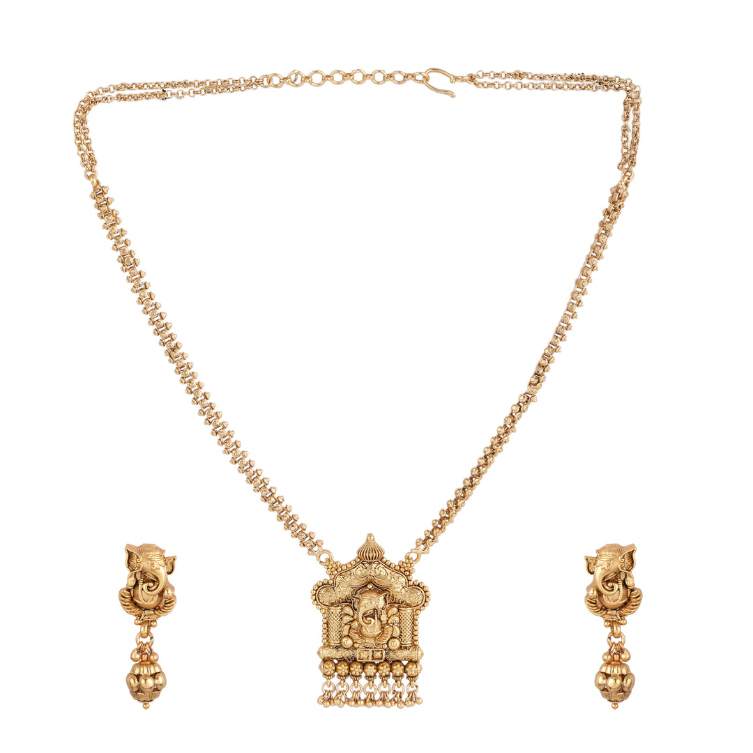 22k Gold Plated Kanchan Aruna Necklace Set