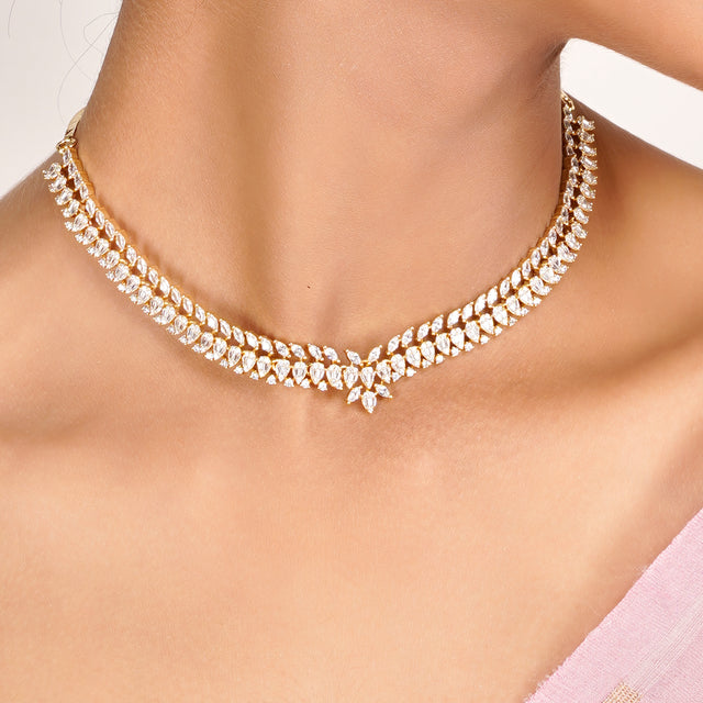 22k Gold Plated Zivara Velora Necklace Set