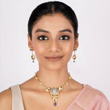 22k Gold Plated Nyra Ekisha Necklace Set