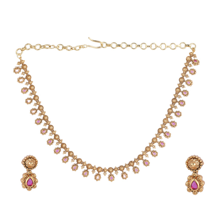 22k Gold Plated Kanchan Varalakshmi Necklace Set