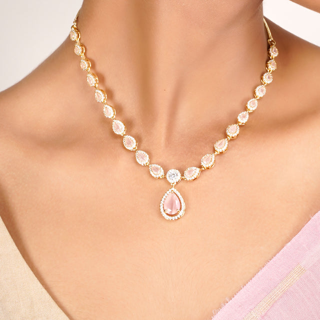 22k Gold Plated Zivara Elariz Necklace Set