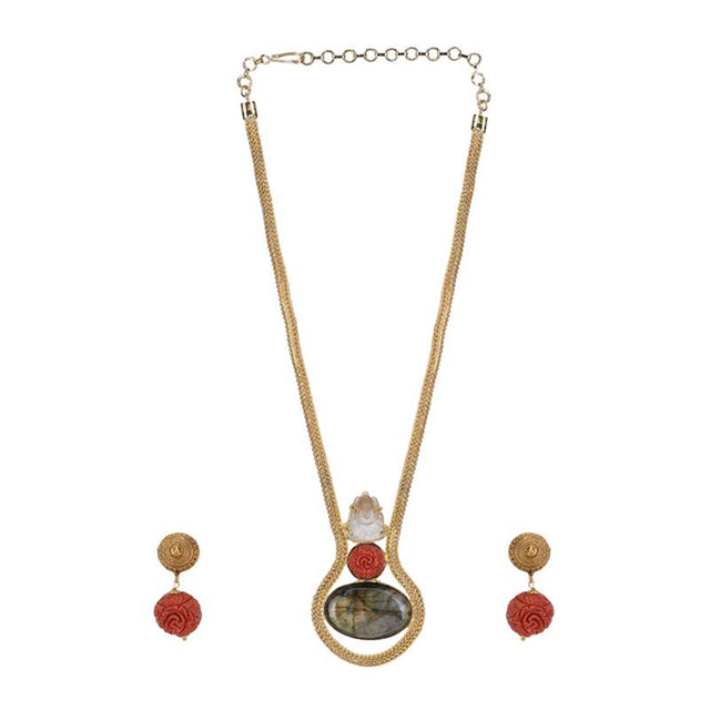 Anya 22k Gold Plated Necklace Set