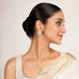 22k Gold Plated Ridhi Shuka Pendant Set