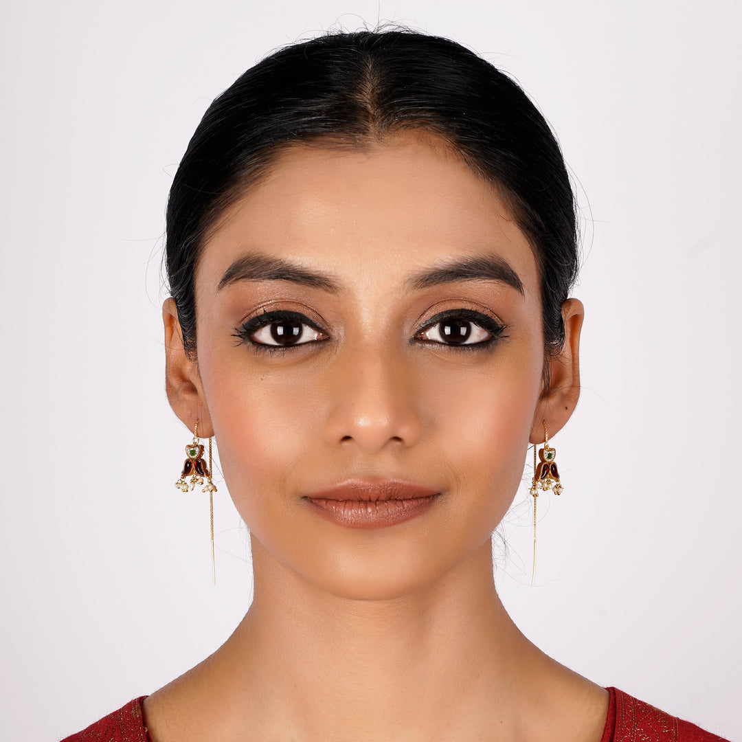 22k Gold Plated Sui Dhaga Tvarita Earring