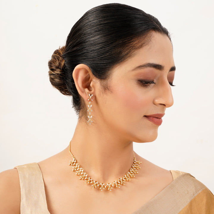 22k Gold Plated Gulnaar Kundan Necklace Set