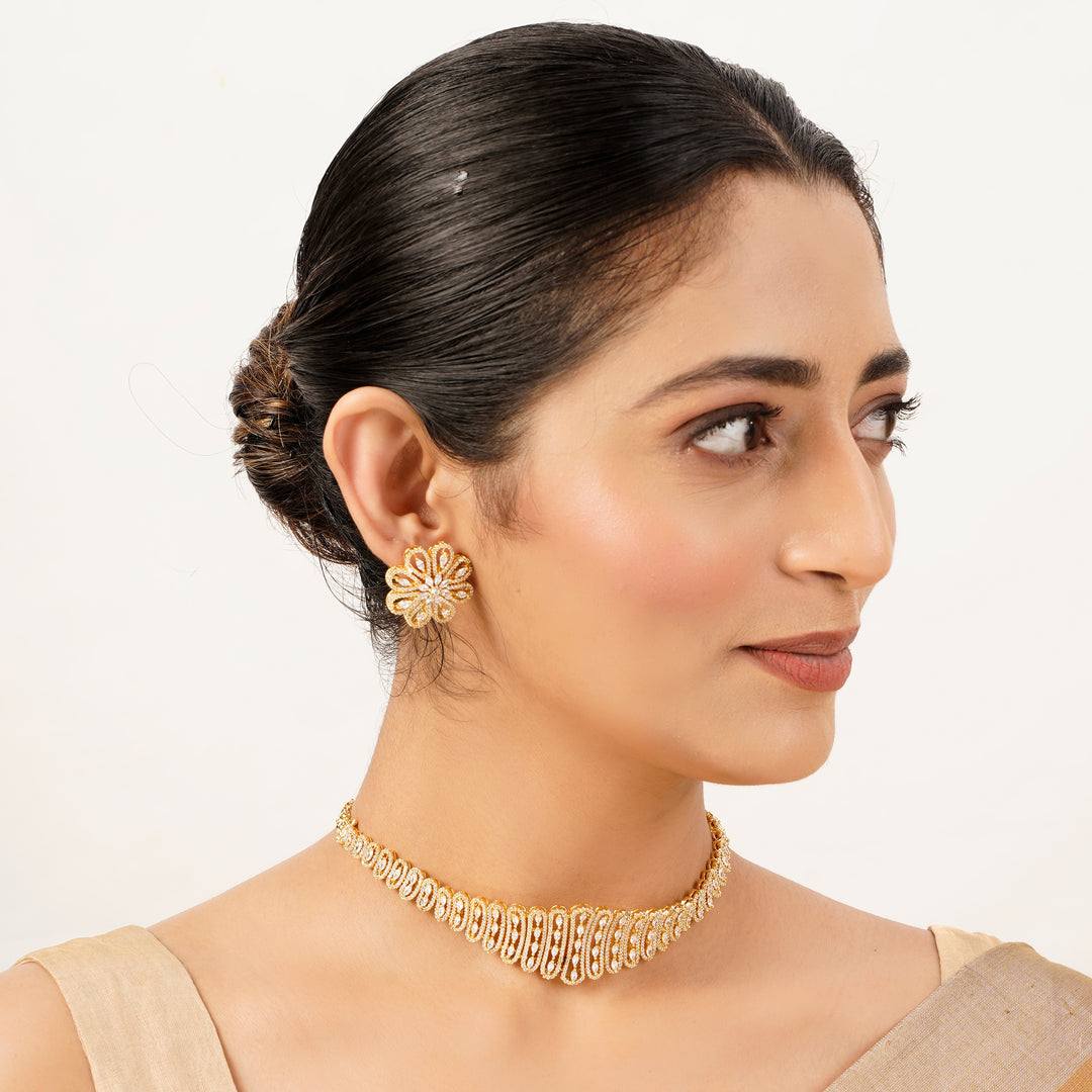 22k Gold Plated Gulnaar Rajsi Necklace Set
