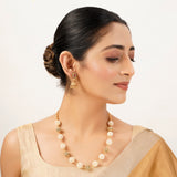22k Gold Plated Sunheri Pushpa Necklace Set