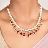 22k Gold Plated Zivara Rajnavi Necklace Set