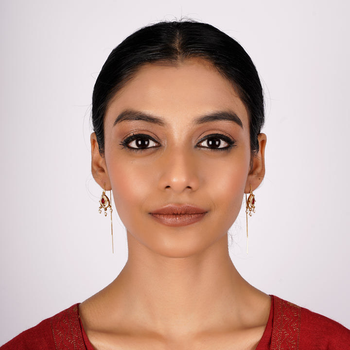 22k Gold Plated Sui Dhaga Ekatra Earring