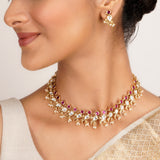 22k Gold Plated Kanaka Mehal Necklace Set