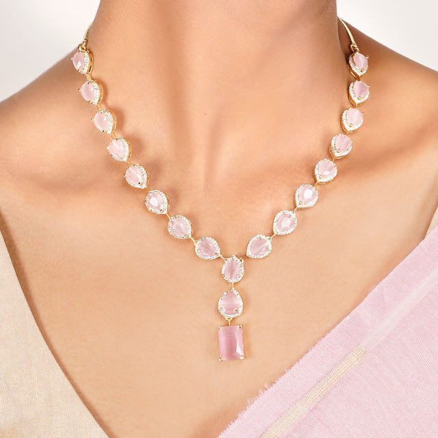 22k Gold Plated Zivara Aneira Necklace Set