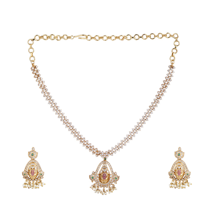 22k Gold Plated Kanchan Chitra Necklace Set