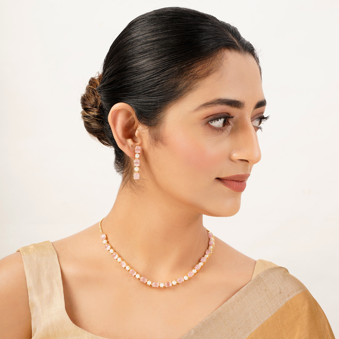 22k Gold Plated Gulnaar Shobha Necklace Set