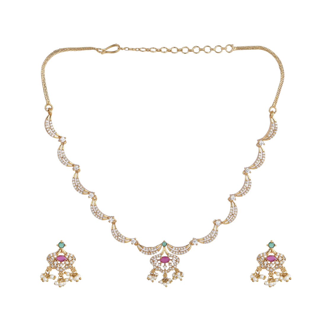 22k Gold Plated Kanchan Devashree Necklace Set