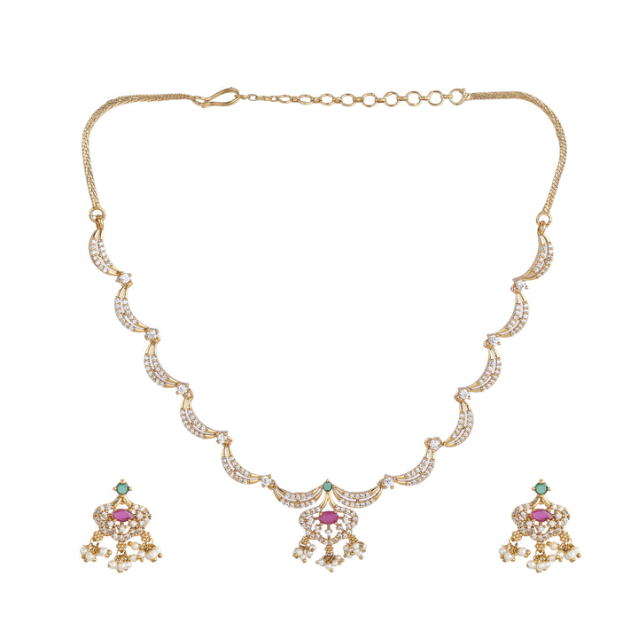 22k Gold Plated Kanchan Devashree Necklace Set