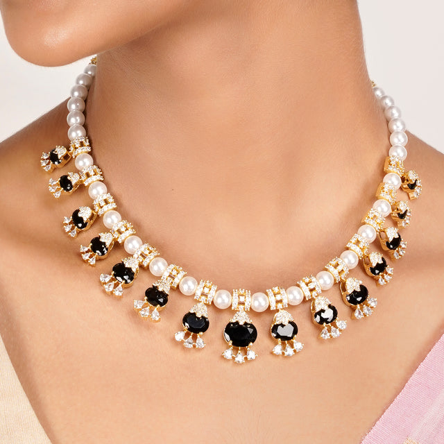 22k Gold Plated Zivara Kavira Necklace Set
