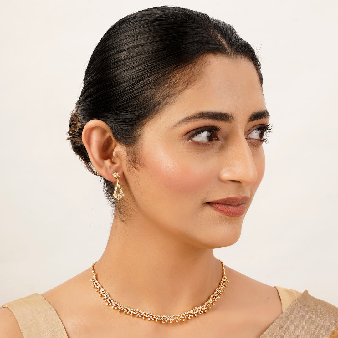 22k Gold Plated Gulnaar Sutra Necklace Set