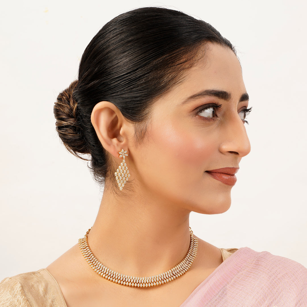 22k Gold Plated Gulnaar Kanthi Necklace Set