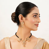 22k Gold Plated Sunheri Chandrika Necklace Set