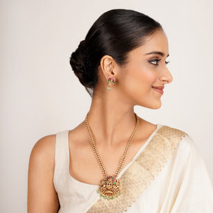 22k Gold Plated Kanaka Oorja Necklace Set