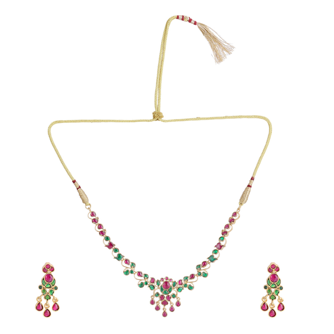22k Gold Plated Kanchan Dhanvi Necklace Set