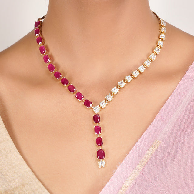 22k Gold Plated Zivara Vireya Necklace Set