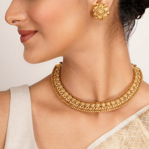 22k Gold Plated Kanaka Tanira Necklace Set
