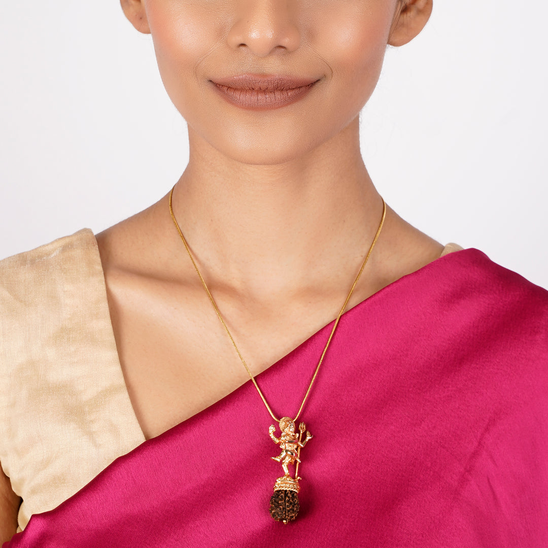 22k Gold Plated Ishvara Veera Pendant